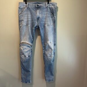 G-Star Raw 5620 3D Slim Jeans Men's Size 38 Knee Zip Pocket Button-Fly